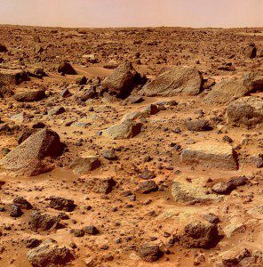 sol rocheux de mars