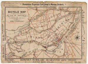 carte des pistes cyclables montreal 1897